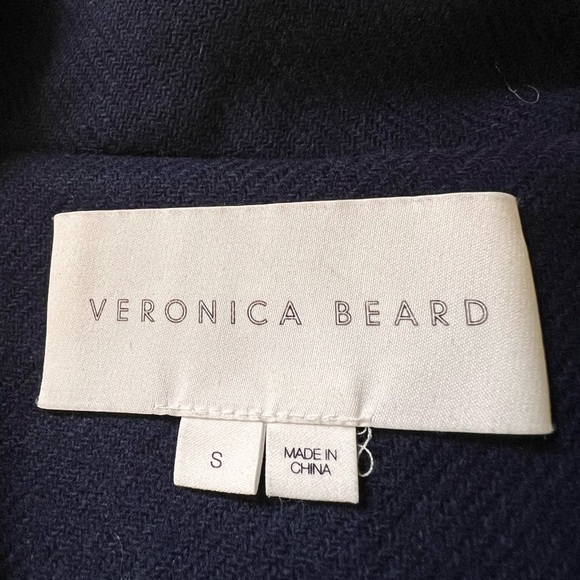 RARE Veronica Beard Halbert Zip Up Wool Blend Quilted Jacket Navy Coat Size S - Picture 4 of 8